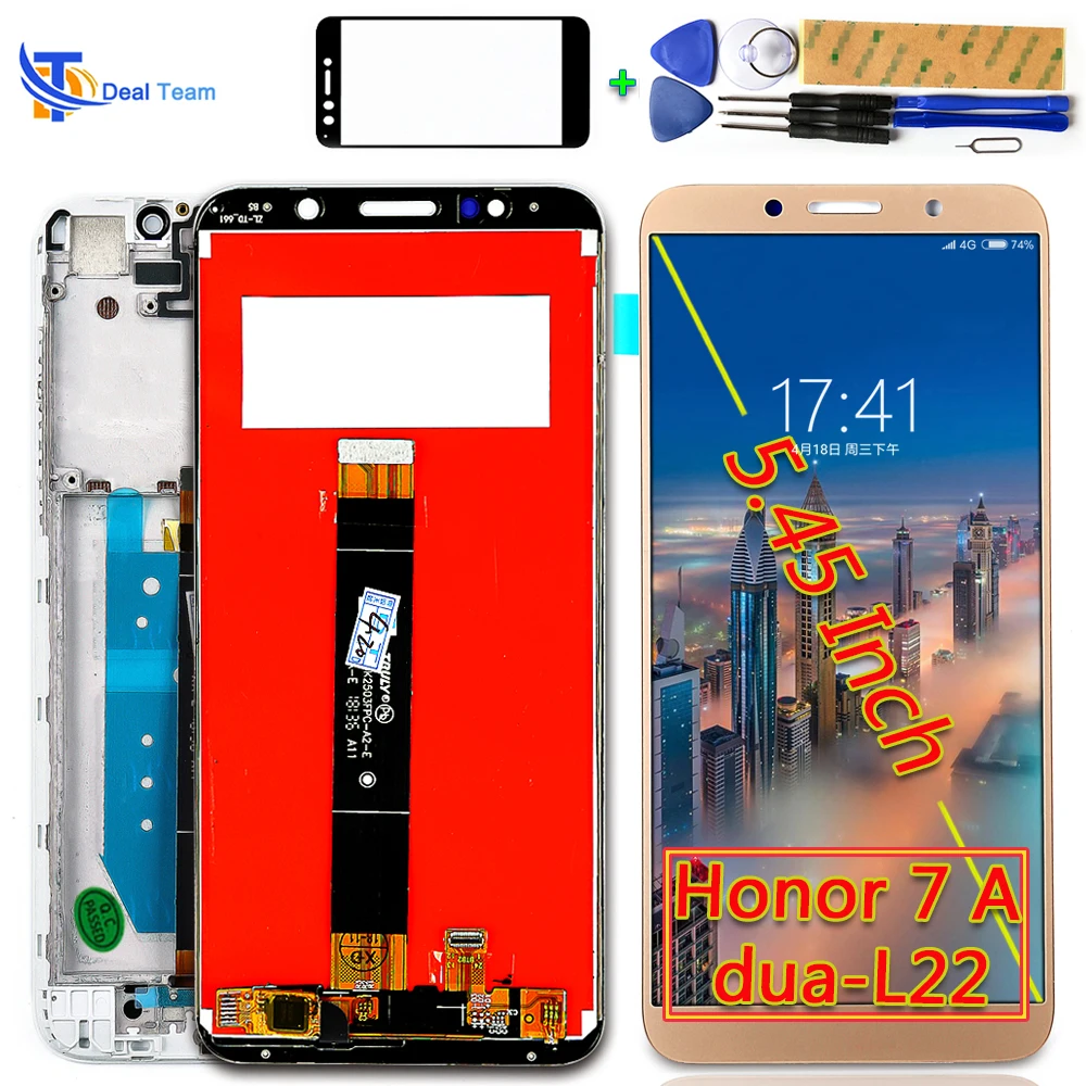 ЖК дисплей для Huawei Honor 7S / 7A DUA AL00 1440*720 сенсорный экран с дигитайзером в сборе рамка