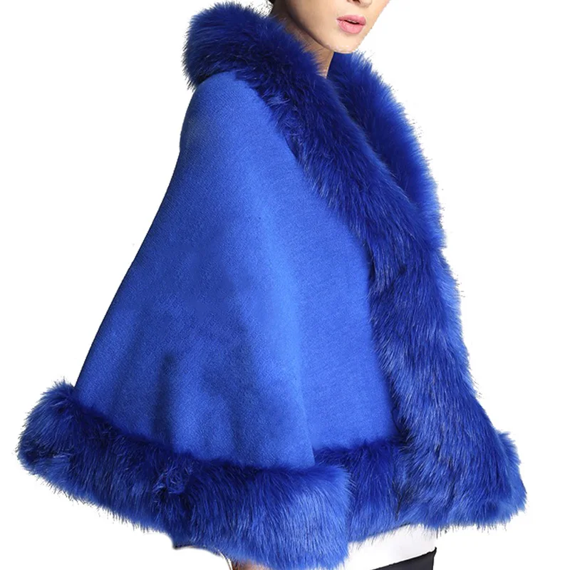 Женское зимнее сексуальное пальто из искусственного меха пончо накидка меховой