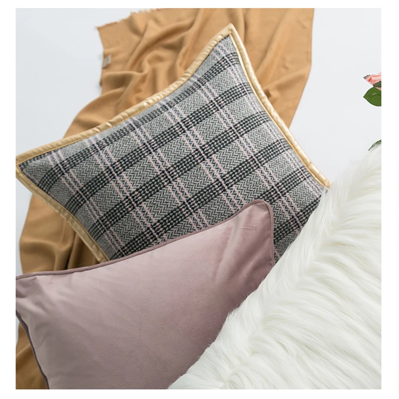 Квадратная декоративная подушка для дивана осенняя наволочка с градиентом