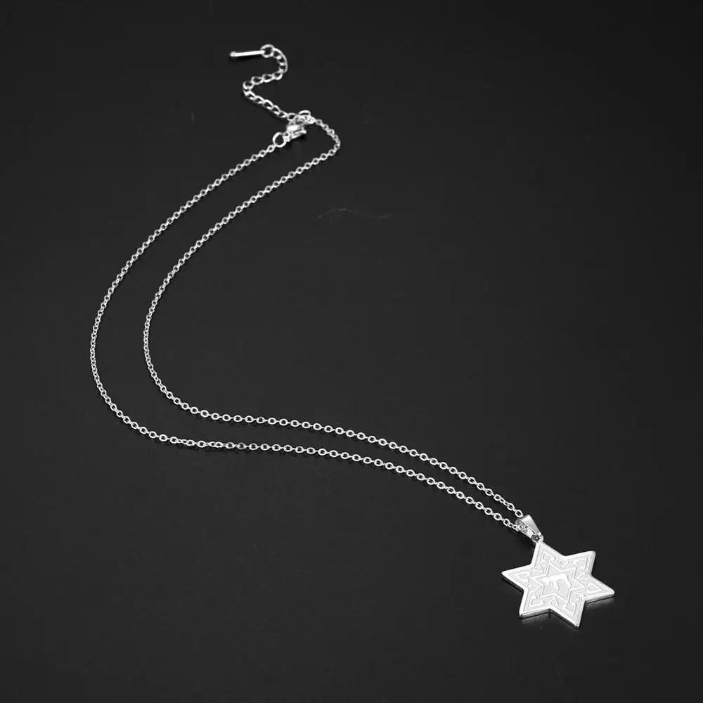 Ожерелье с подвеской Skyrim Star of David Chai цепочка из нержавеющей стали золотого цвета