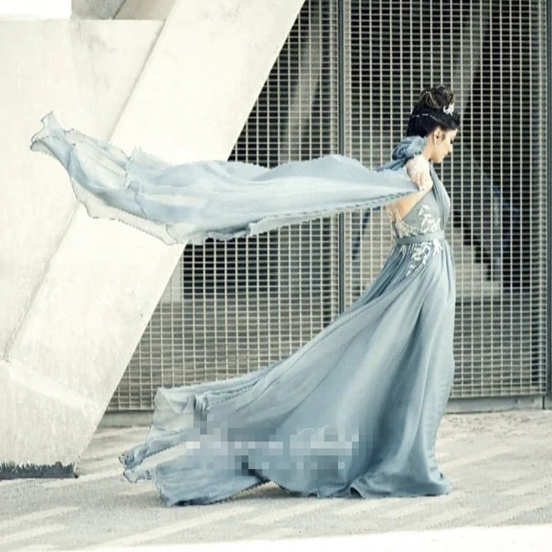 

Evening Dresses Middle East Arabic 2021 A Line Beading Luxury Party Prom Gowns Long sleeves