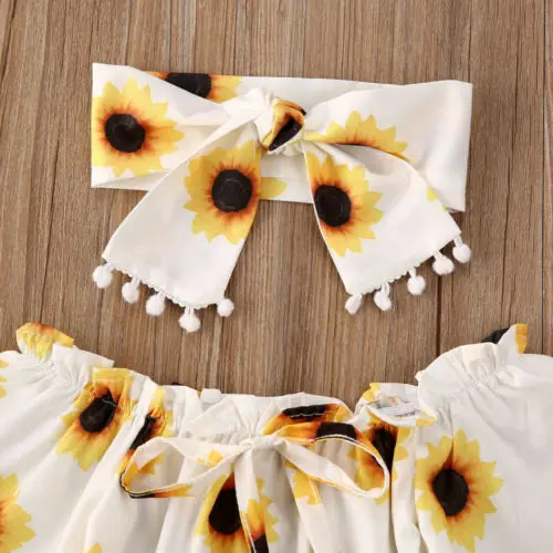 

0-24M Newborn Infant Baby Girl Flower Romper Jumpsuit Playsuit 2PCS Outfits Clothes