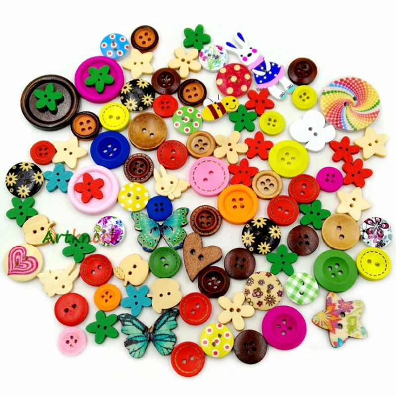 20 шт. украшения для скрапбукинга аксессуары рукоделия деревянные пуговицы