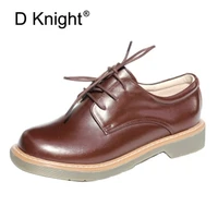 spring 2020 new korean oxford shoes for woman student college womens brogues shoes british genuine leather ladies flats oxfords