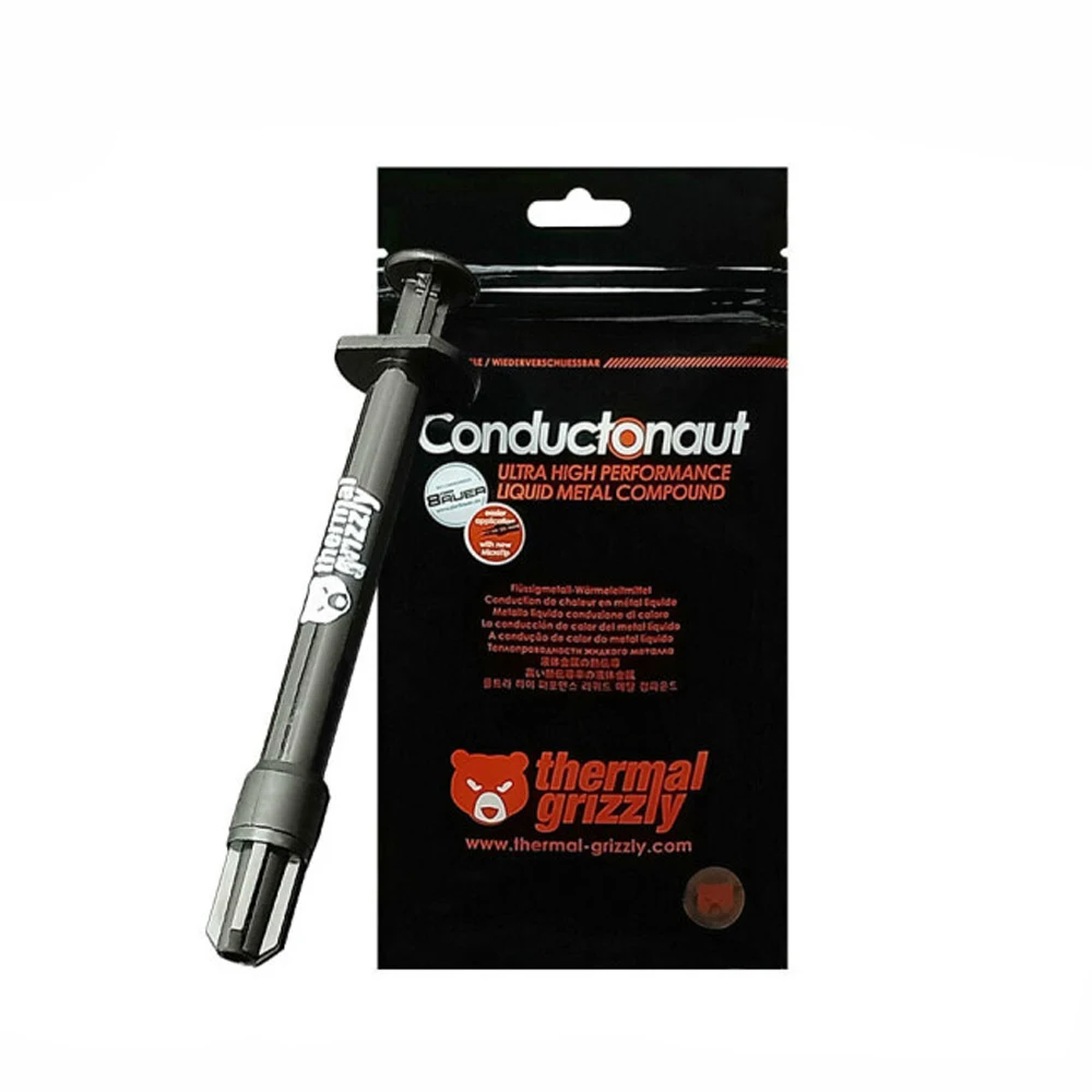 Тепловая смазка Grizzly Conductonaut 73 Вт/мК металлический тип радиатор процессора