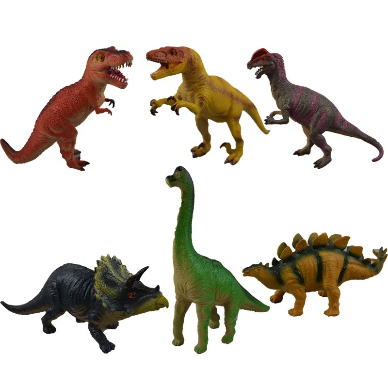 6Pcs/Set Big Size Dinosaur Toys Model Kid Chirstmas gift Action Figure Model Dinosaur Toy Can make a sound Figure Model Toy