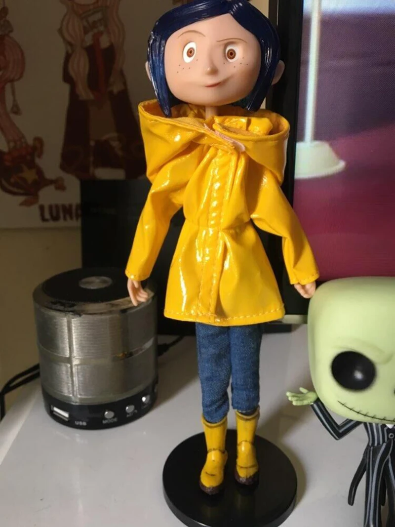 NECA коралин с желтым дождевиком фигурка игрушка кукла подарок на Рождество