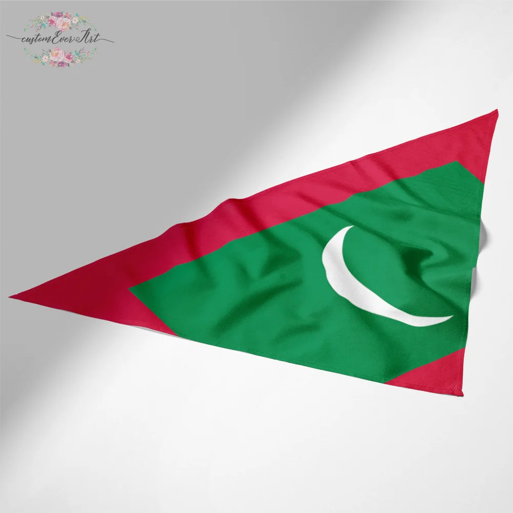 

The Maldives flag dog bandana large pet scraf pet bandana for dog scarf dog neck scarf dog print scarf bandana