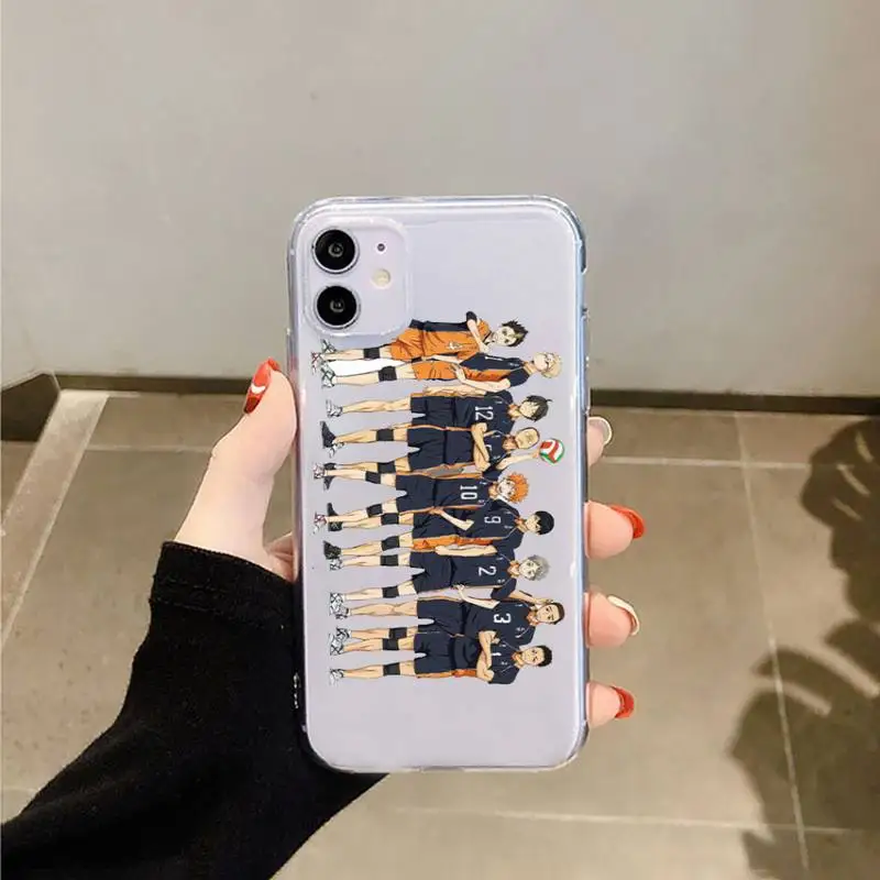 

Haikyuu Hinata attacks Phone Case Transparent for iPhone 6 7 8 11 12 s mini pro X XS XR MAX Plus