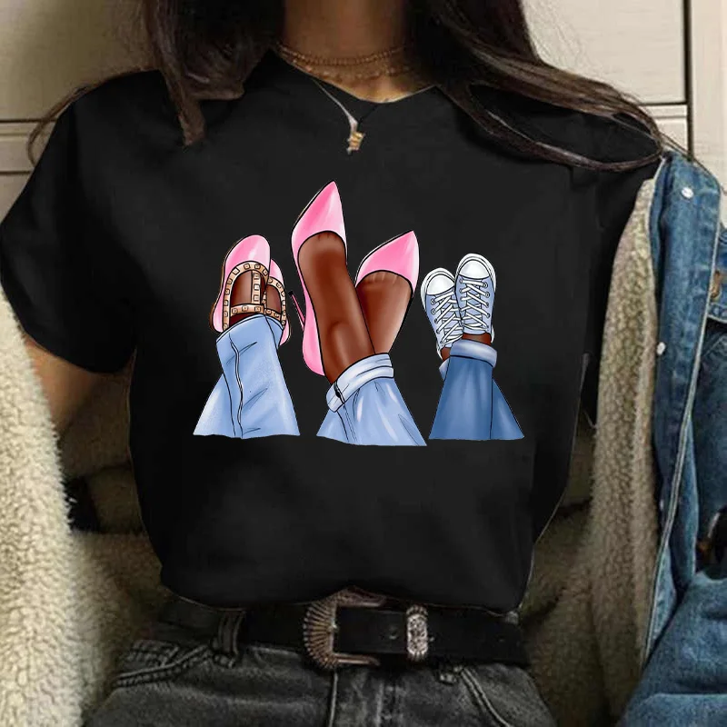 

Female T-Shirt Aesthetic Cartoon Mother Print Tshirt Casual Short-Sleeved Harajuku Kawaii Tee Graphic Lady T-Shirt Tops