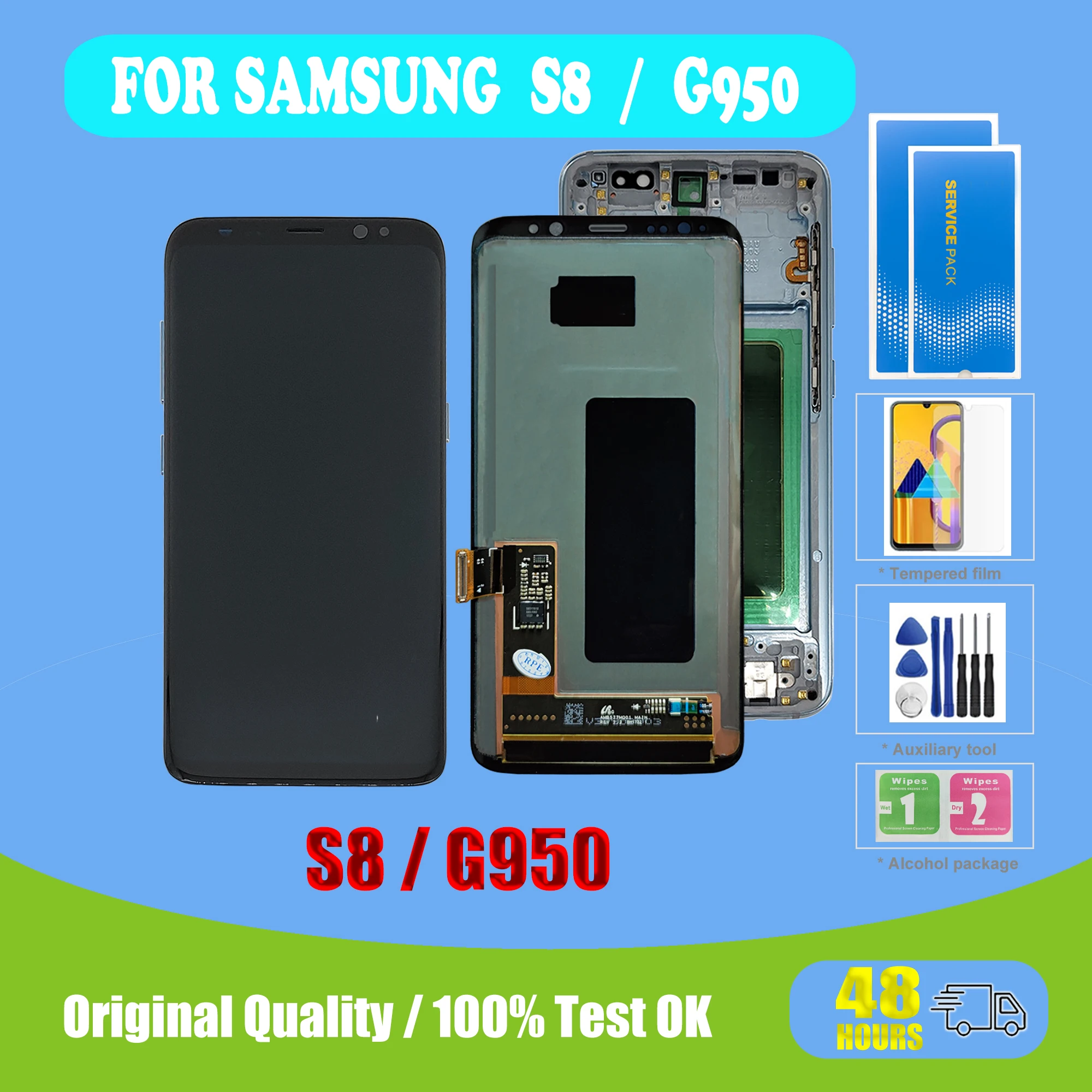 

ЖК-дисплей SUPER AMOLED S8 для Samsung S8 Plus, ЖК-дисплей, сенсорный экран, рамка, дигитайзер в сборе SMS8 G950 G950F S8 PLUS G955 G955F, ЖК-дисплей