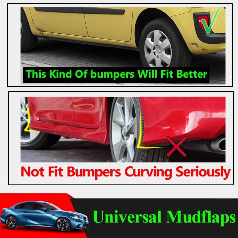 Универсальные Автомобильные Брызговики для VW Golf Skoda Hyundai Renault Fiat Audi BMW Mini