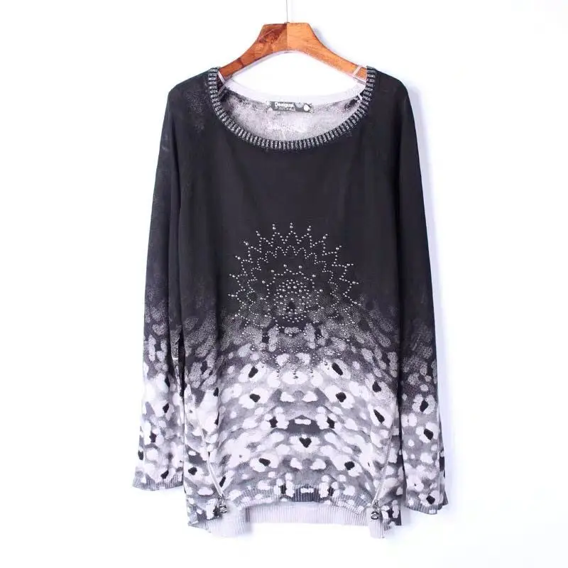 5 DESIGUAL испанские весенние и осенние тонкие средние и длинные вязаные свитера xs-xxl - Цвет: 5