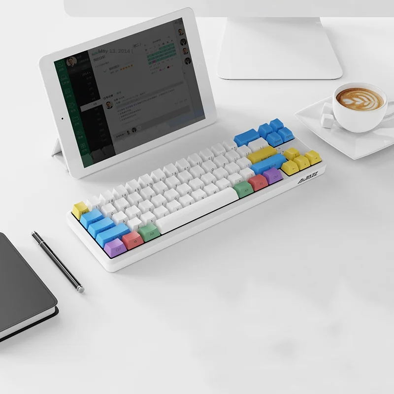 Ajazz K680t механическая клавиатура черный красный синий коричневый Переключатели 60%