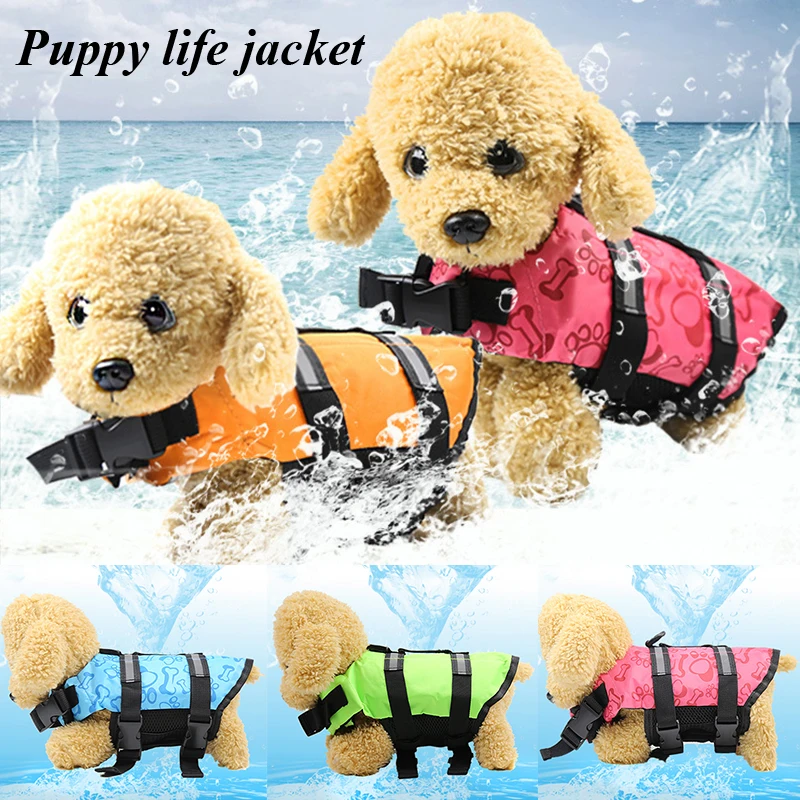 

Convenient Dog Life Jackets Polyester Adjustable Swimsuits For Small Medium Dogs Pet Supplies Universal Safe Dog Swimsuits