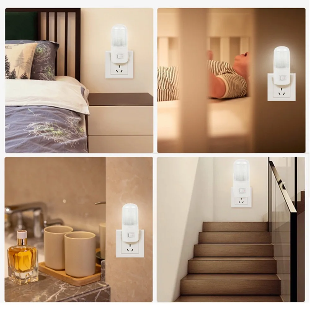 

3W Night Lamp LED Night Light Bedside Wall Socket Lamp EU/US Plug Home Decoration Light for Baby Gift Kids Room Nursery Bathroom