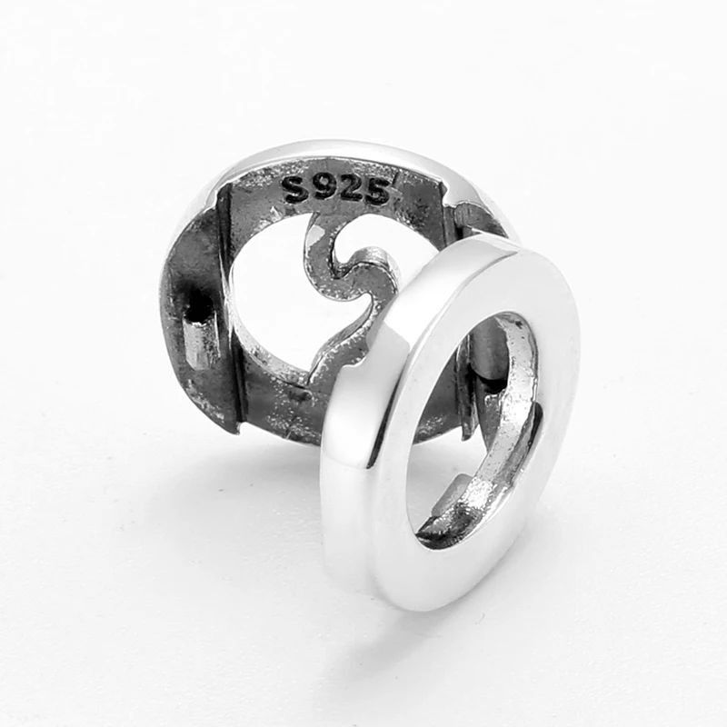 Горячая распродажа: 100% настоящие серебряные бусины с круглым зажимом, подходят для оригинального браслета Reflexion Watch, изготовление ювелирных изделий DIY, подарок.