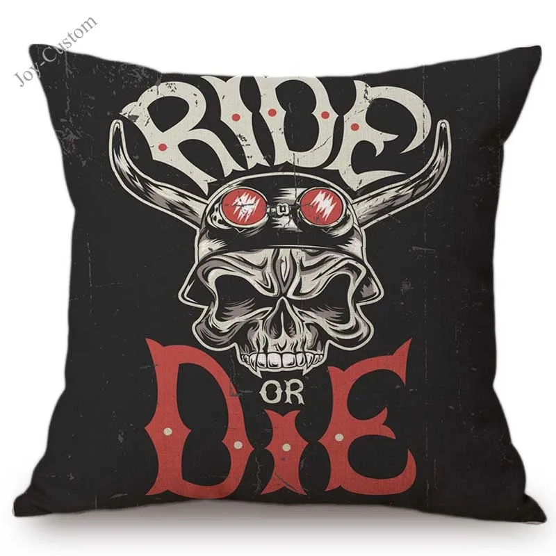 Винтажная мотоциклетная Клубная стильная наволочка с буквенным принтом в стиле