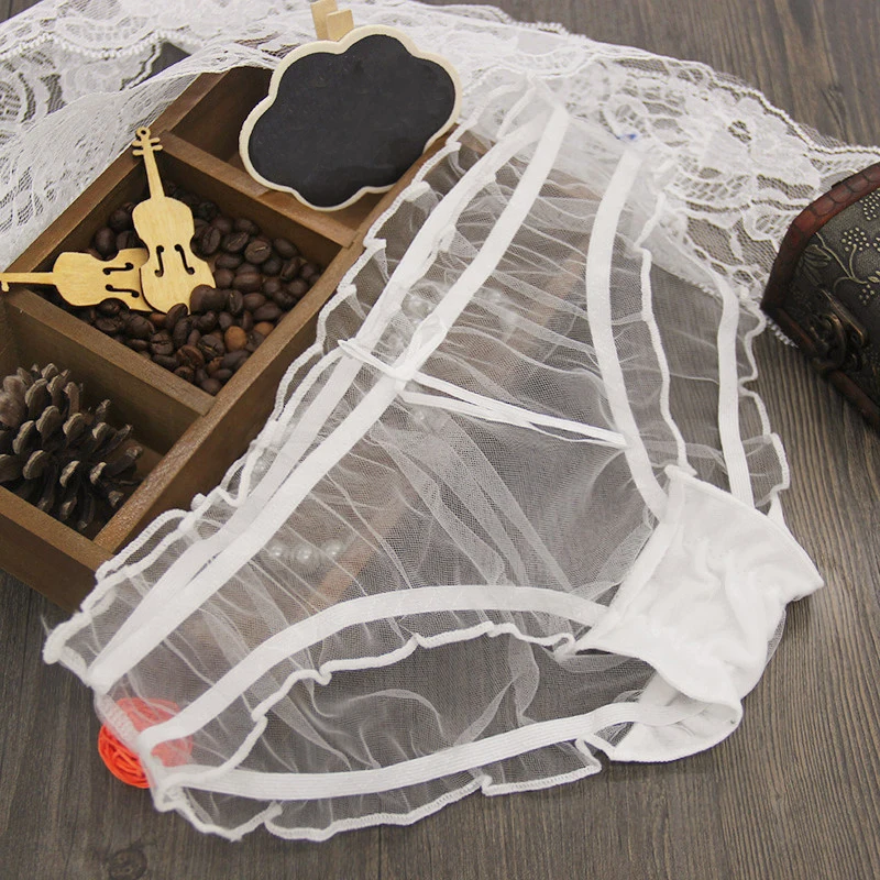 Трусы женские прозрачные кружевные ультратонкие бесшовные дышащие с бантом |