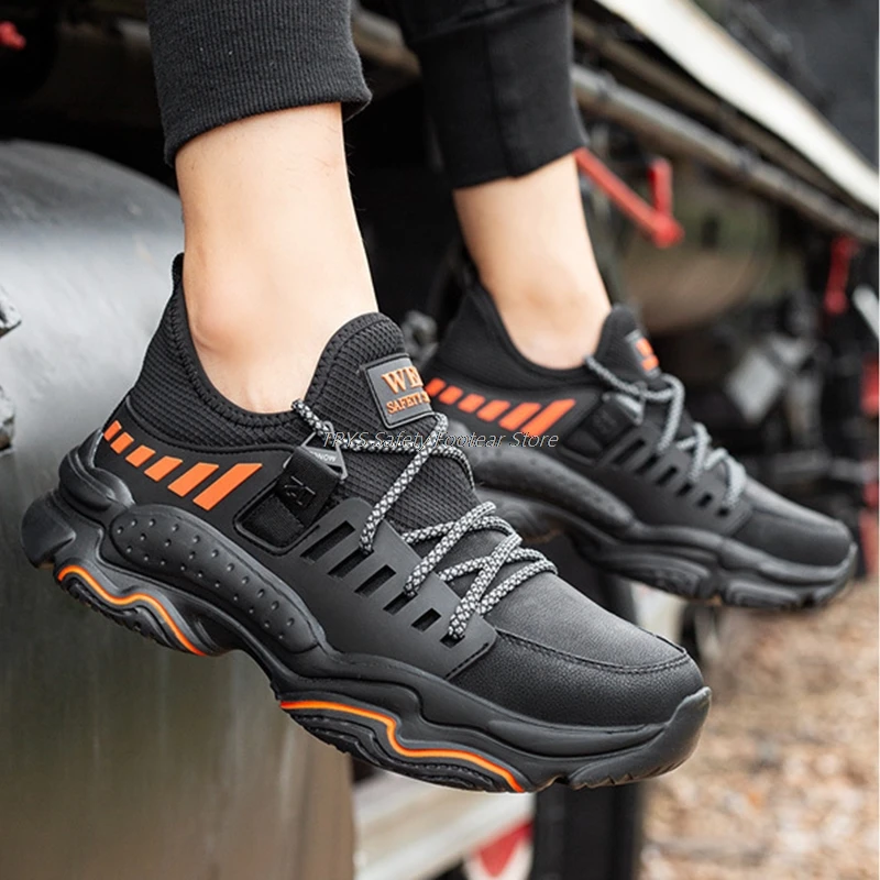 

Lightweight Shoes Safety Boots Men's Anti-Smashing Shoes Working Boots Steel Toe Cap Shoes For Men Non-Slip Boots New Sneakers