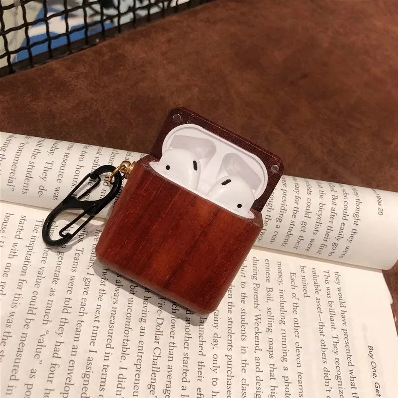 Ретро деревянный чехол для наушников Apple AirPods1/2 Беспроводная bluetooth гарнитура