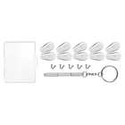 Носоупоры для очков из металла и мягкого силикона, 5 пар носоупорных накладок для очков, с ремонтным набором, винтами и отверткой