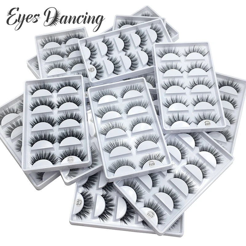 Глаза Танцы 5 пар Накладные ресницы 3D норковые натуральный Комплект детских