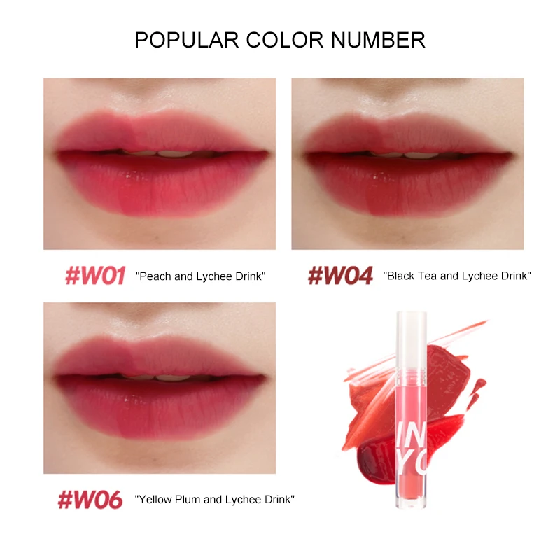 INTO YOU Liquid Lipstick Velvet Matte Lips Long Lasting Non Sticky Lip Gloss 6 Colors Lip Tint Makeup