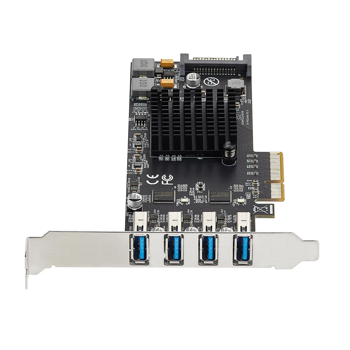 Контроллер Расширения хоста IOCREST Pcie 3 0 X4 до 4 портов s USB3.2 Gen 1 Gen2 Type-a скорость порта