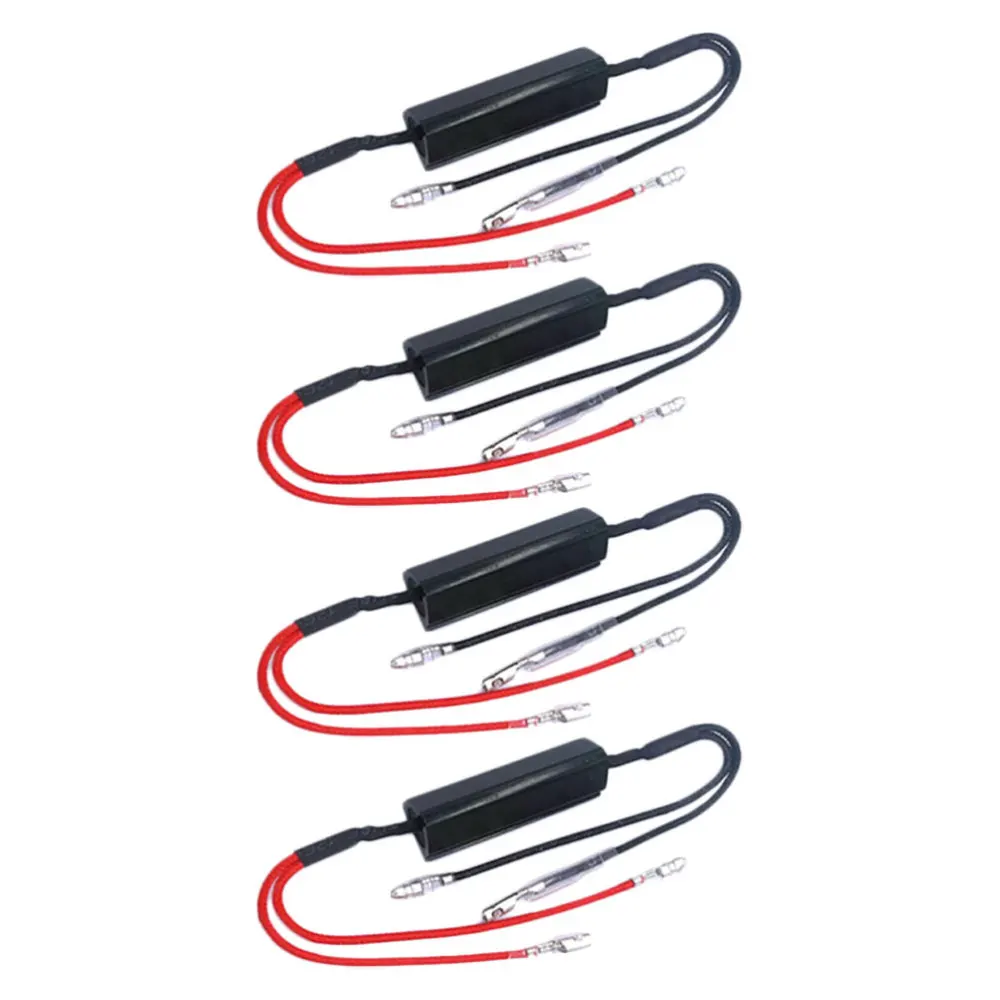 

4pcs Motorcycle Resistance Power Resistor Load Decoding Resistor for LED Turn Signal Flash Flashing Repairing 21W 26