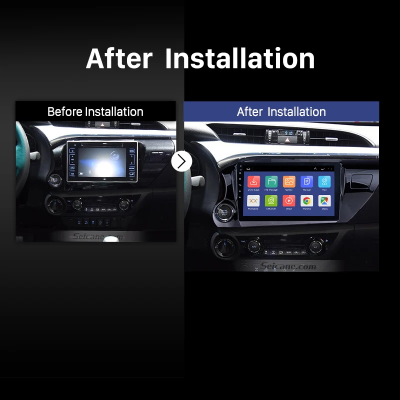 Seicane Android 9 0 GPS навигация автомобильное радио 10 1 &quotдля TOYOTA HILUX 2016 2017 2018