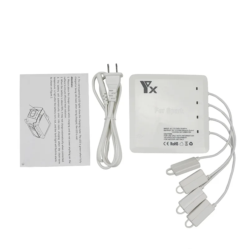 Зарядное устройство для DJI Spark 6 в 1 быстрой зарядки аккумуляторов с 2 USB портами