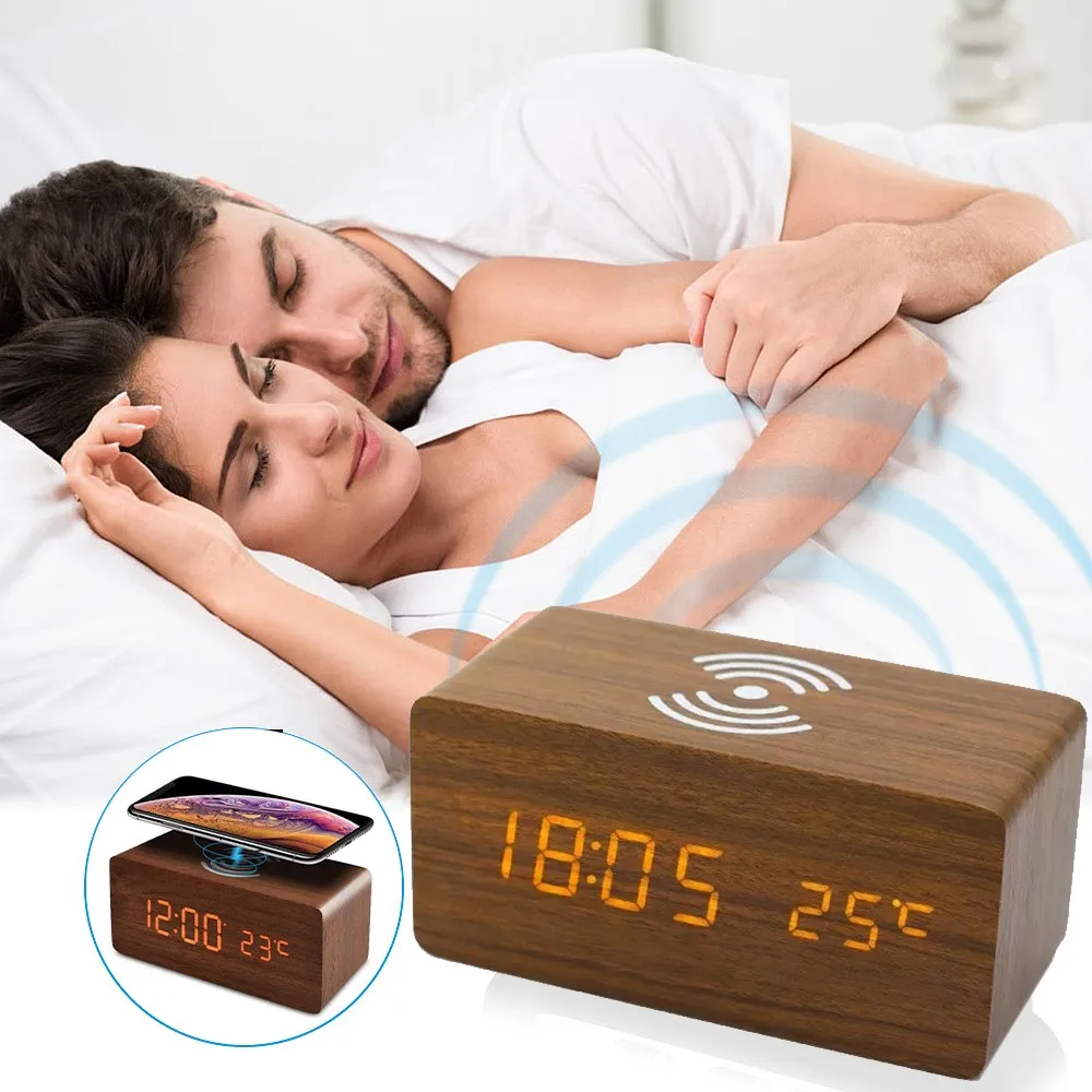 Светодиодный Будильник цифровые настольные часы с отображением даты