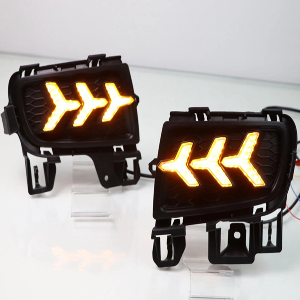 2pcs For Mazda 6 Mazda6 2006 2007 2008 2009 LED DRL Daytime Running Light Daylight Waterproof with yellow Signal | Автомобили и