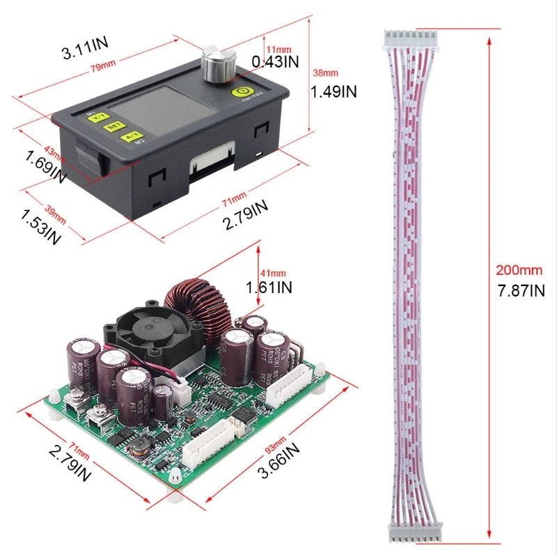 USB и Bluetooth связи DPS5020 50 В/20A источник питания DIY корпус комплект с интерфейсом |