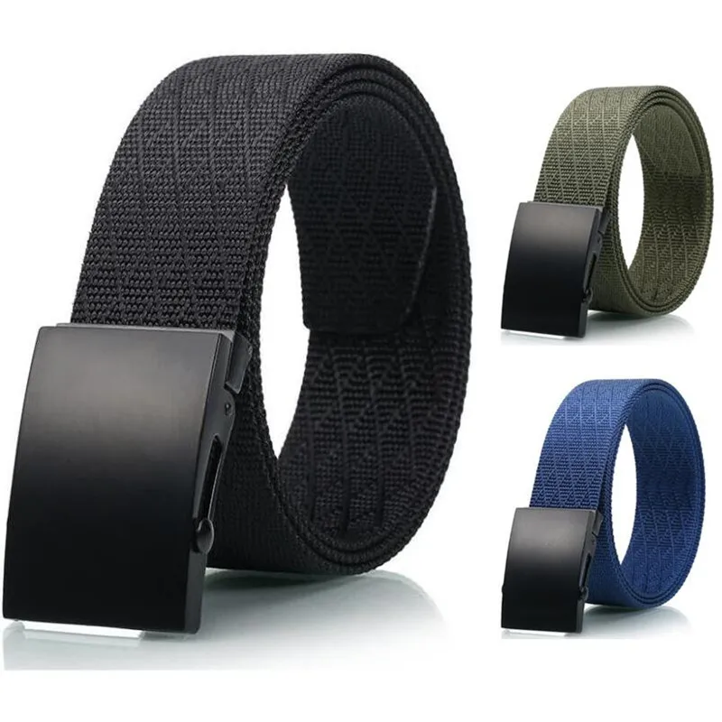 

New Mens Fashion Nylon Belt High Quality Men Women Hybrid Large Roller Automatic Buckle Belts Outdoor Travel Tactical Waist Belt