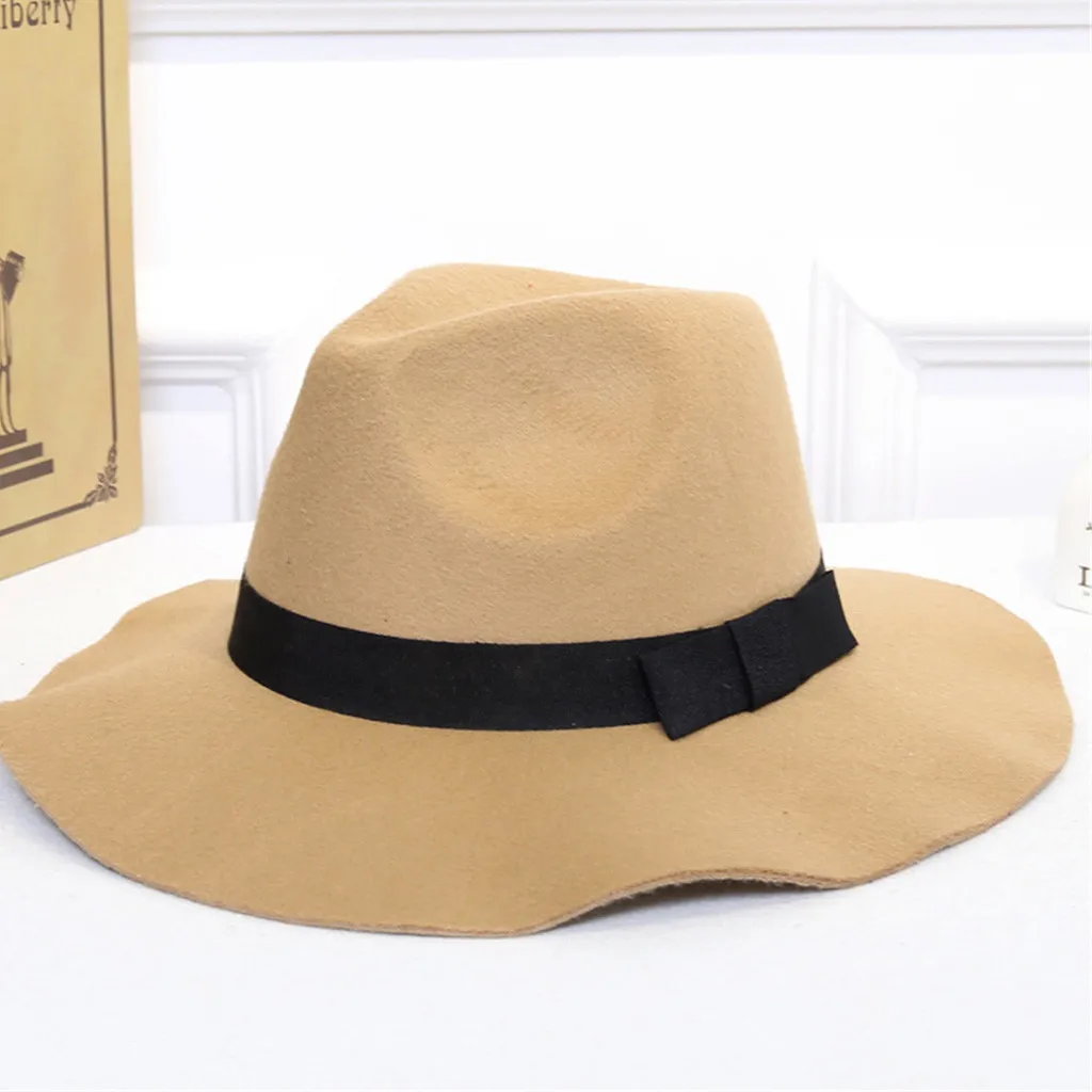 Женская винтажная Пляжная Шляпа Fedora из шерсти и фетра с тропическими элегантными