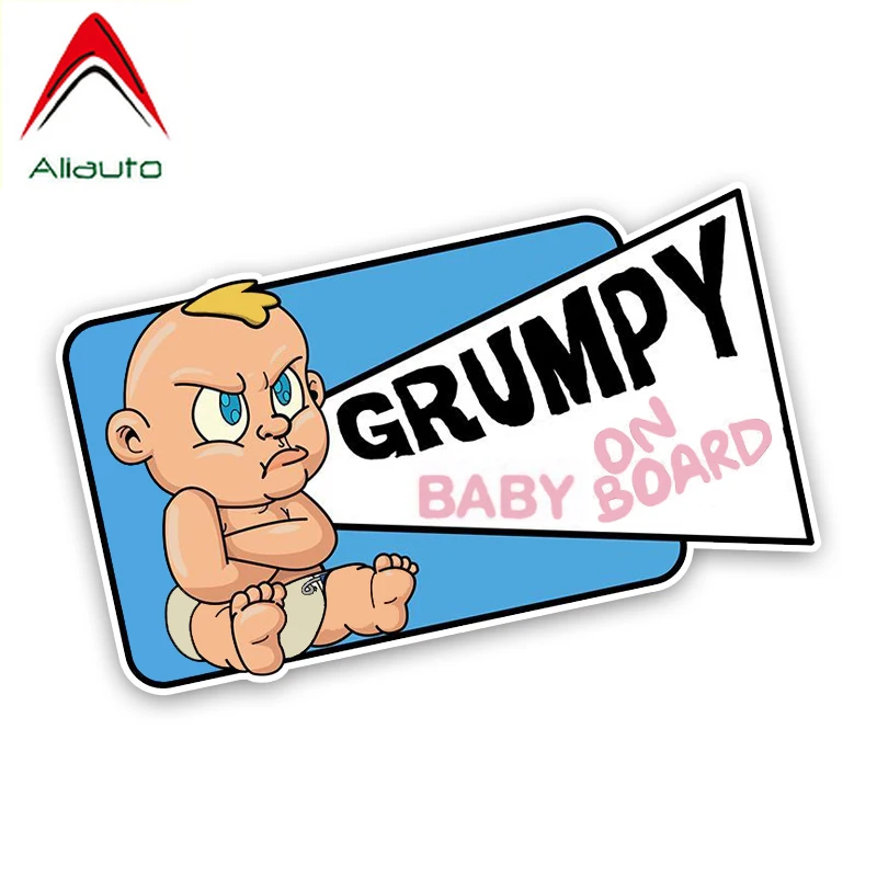 Aliauto мультяшная Автомобильная наклейка Grumpy Baby на борт аксессуары Виниловая