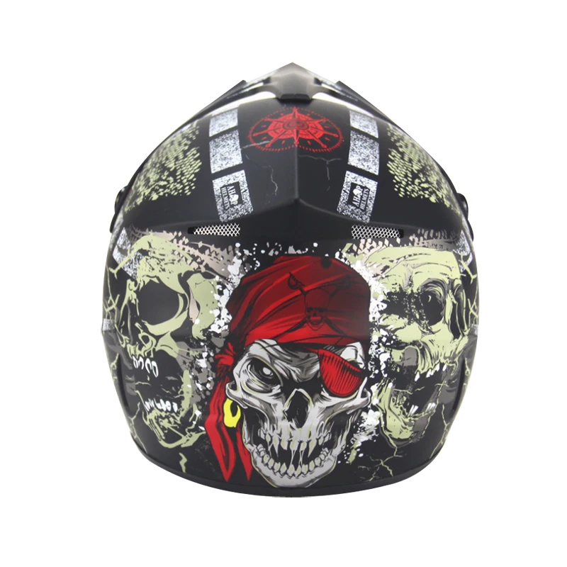 Шлем мотоциклетный унисекс полное лицо пиратский для взрослых | Автомобили и