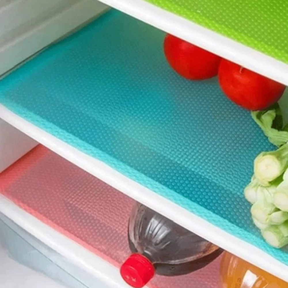 

4Pcs Multifunction Refrigerator Mat Fridge Anti-fouling Anti Frost Waterproof Pad Kitchen Accessories Refrigerator Gadgets Tool