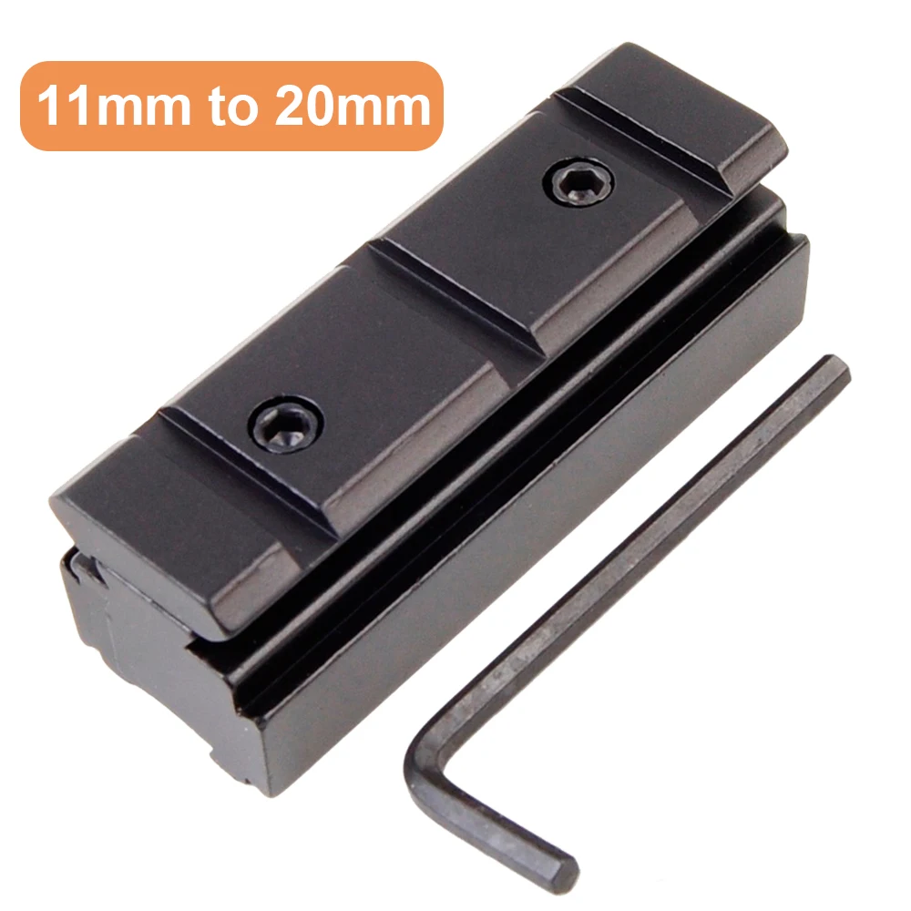 

Tactical Scope Mount 11mm Dovetail to 20mm Weaver Rail Converter Adapter with Allen Key Rifle Scope Mount Base Adapter