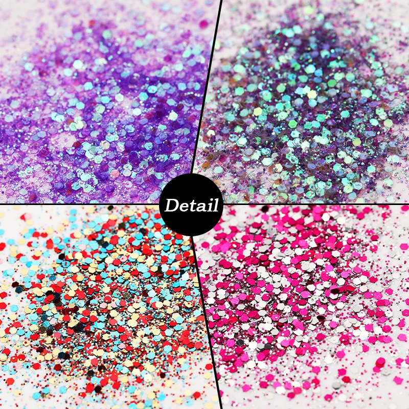 1 коробка блестящих блесток для ногтей Белоснежка голографическая микс Размер