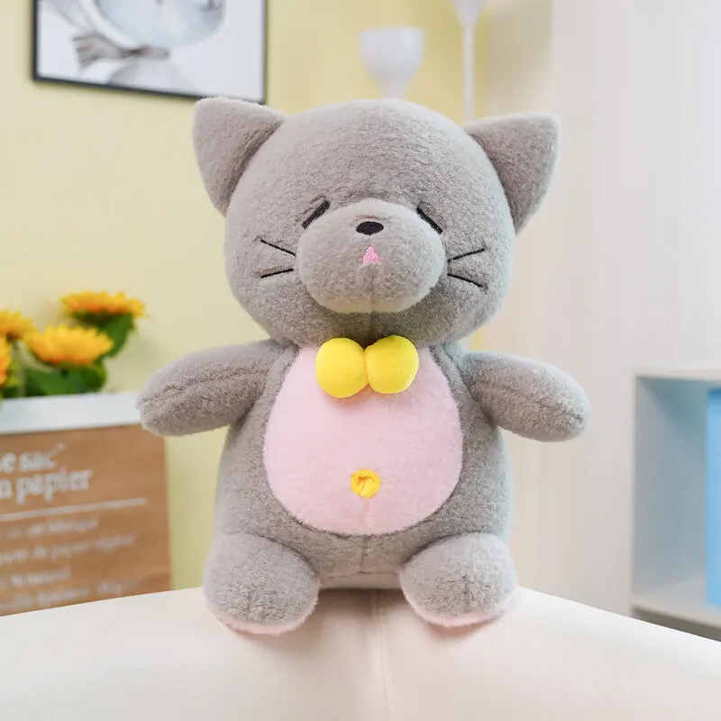 

Lovely Cartoon Pink Bunny Grey Cat Blue Duck Brown Bear Plush Toy Stuffed Animal Soft Doll for Girls and Boys Home Decor