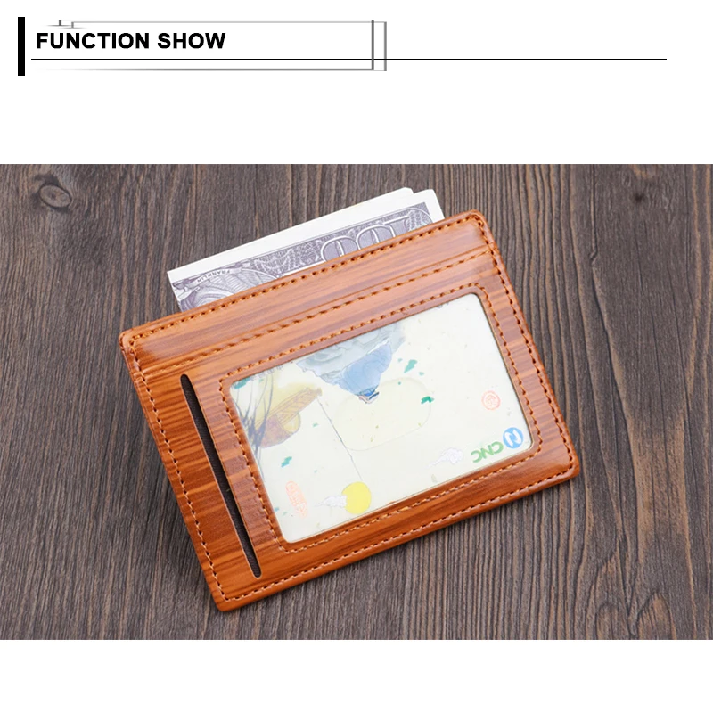 Горячая Распродажа кошелек из искусственной кожи под дерево короткий для монет с