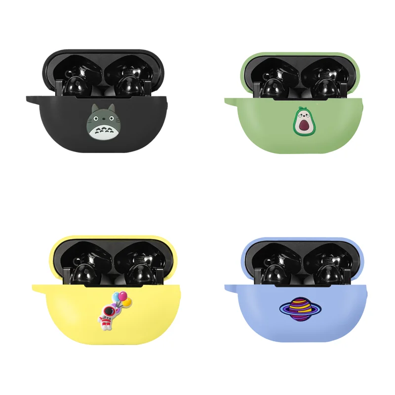 Cartoon Soft Silicone Case For Huawei Freebuds 4i Headphone Charging Shockproof Protective Cover Headset with | Отзывы и видеообзор -1005002297965055