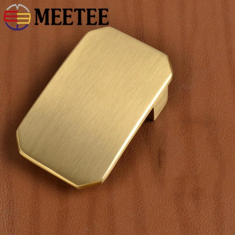 Пряжка для ремня Meetee мужская из чистой латуни металлическая застежка головка