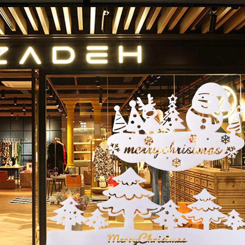 2 шт./компл. Пена Рождественский Декор Рождественская елка Санта Клаус Наклейки