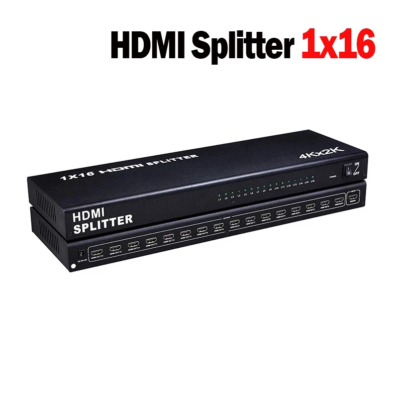 4k x 2k HDMI сплиттер 1x16 видео дистрибьютор преобразователь 4K 3D HD 1080P 1 в 12 16 Выход для PS3