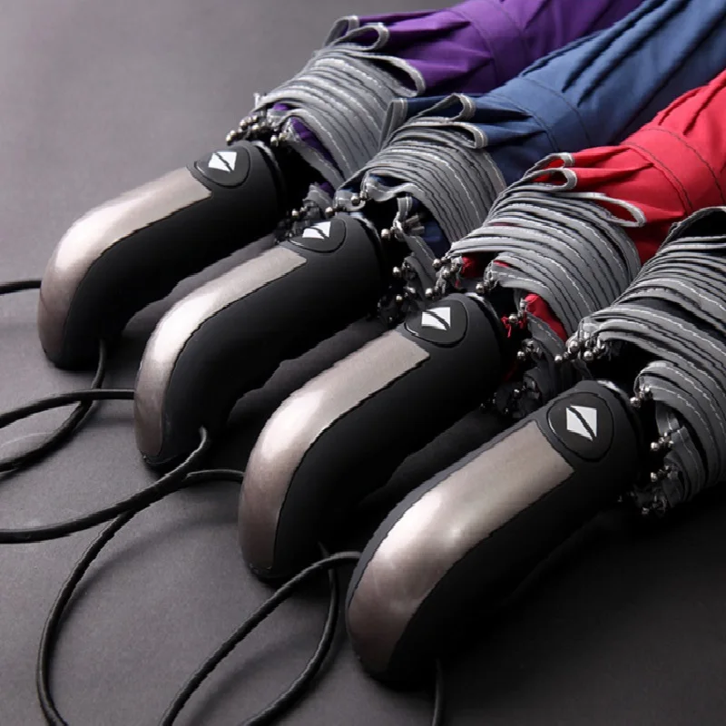 Автоматический зонт складной деловой Зонт с отражающими полосками зонты от