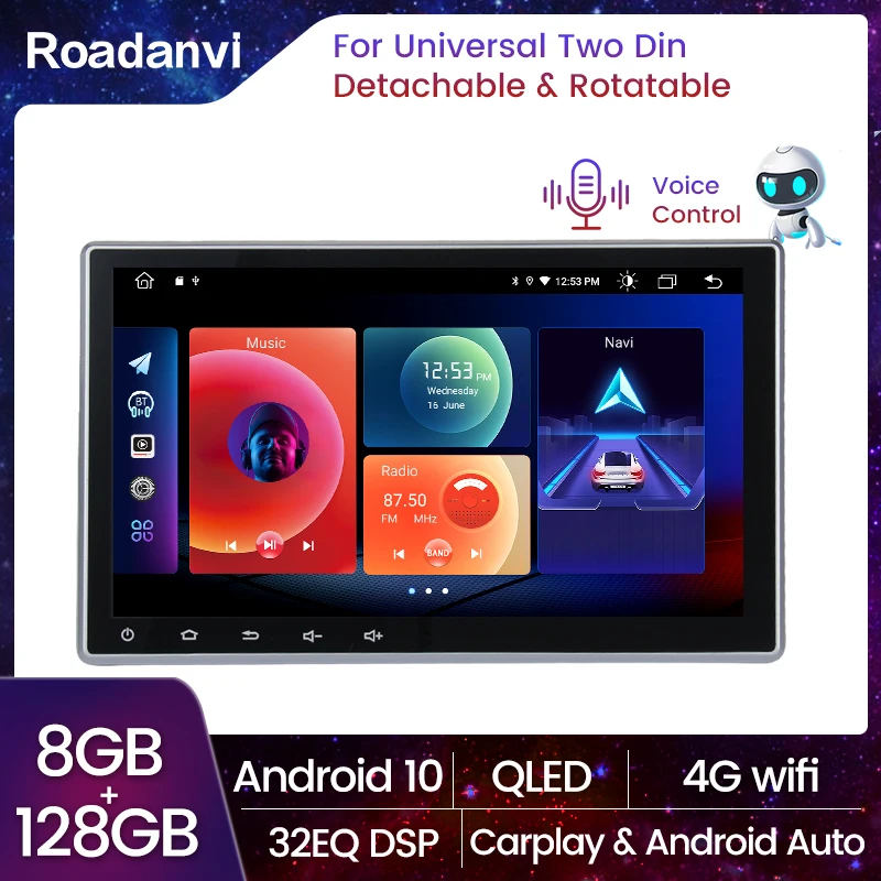 

Android 10 Car Radio for Universal Stereo Multimedia Nissan Voice Control GPS Navigation 8GB 128GB 5G WIFI Carplay DSP Stereo